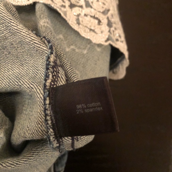 The Limited Denim skirt w/ Lace Trim - Picture 5 of 5